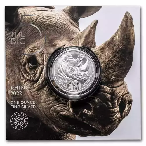 2022 1 oz South Africa Big Five Series II Rhino .999 Silver Coin BU (4)