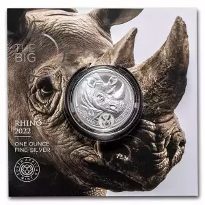 2022 1 oz South Africa Big Five Series II Rhino .999 Silver Coin BU (4)