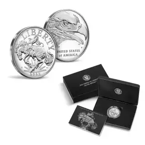 2022 1oz American Liberty Bronco Proof .999 Silver Medal with Box, OGP & COA