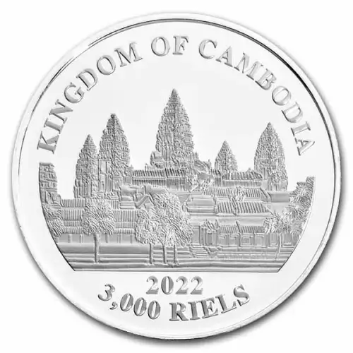 2022 1oz Cambodia Lost Tigers of Cambodia .999 Silver Coin  (2)