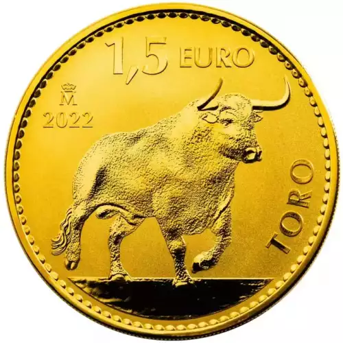 2022 1oz (El Toro) Spanish Bull Reverse Proof .9999 Gold Coin (3)