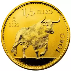 2022 1oz (El Toro) Spanish Bull Reverse Proof .9999 Gold Coin (3)