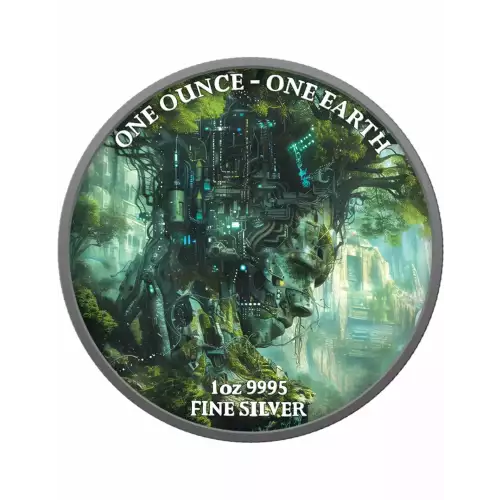 2022 1oz Fiji One Earth Artificial Intelligence Beauty Edition .999 Silver Coin (3)