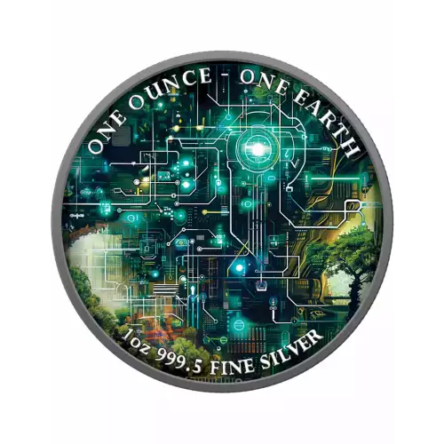 2022 1oz Fiji One Earth Artificial Intelligence Beauty Edition .999 Silver Coin (4)