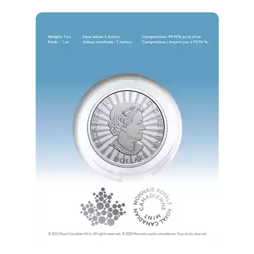 2022 1oz Royal Canadian Mint .9999 Silver Majestic Polar Bear Coin in Assay Card (35,000 Mintage) (2)