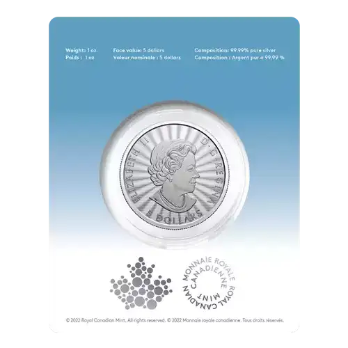 2022 1oz Royal Canadian Mint .9999 Silver Majestic Polar Bear Coin in Assay Card (35,000 Mintage) (2)