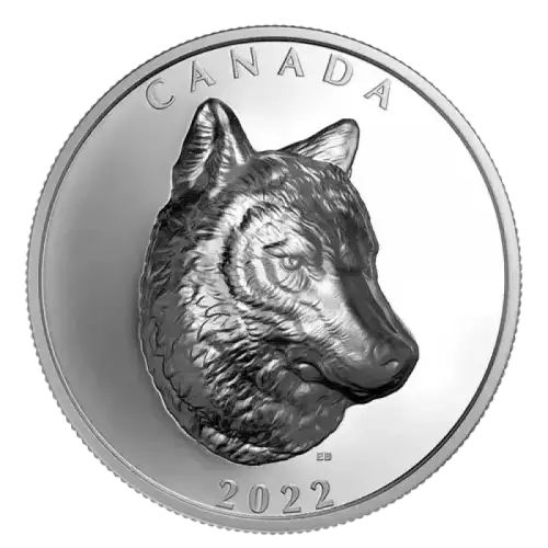 2022 1oz Royal Canadian Mint Timber Wolf Silver .9999 Proof Extraordinarily High Relief Coin