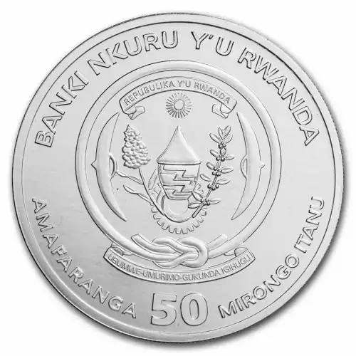 2022 1oz Rwanda Lunar Ounce - Year of the Tiger .999 Silver BU Coin