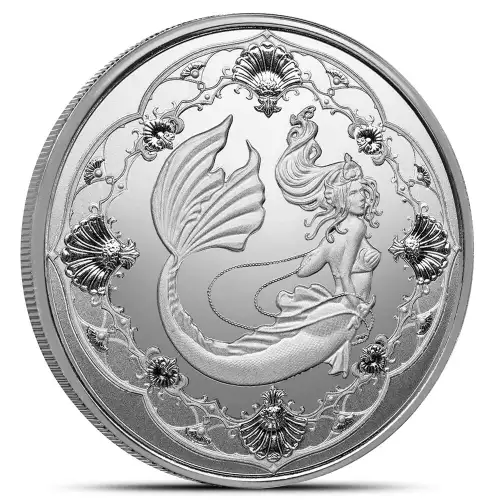 2022 1oz Samoa Mermaid Princess of the Seas .999 Silver Coin