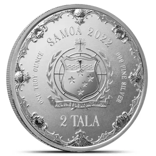2022 1oz Samoa Mermaid Princess of the Seas .999 Silver Coin (2)