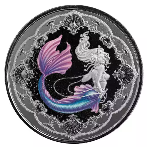 2022 1oz Samoa Mermaid Princess of the Seas .999 Silver Color Proof Coin (3)