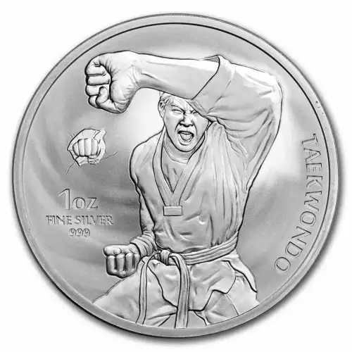 2022 1oz South Korea Taekwondo .999 Silver Bu Medal (2)