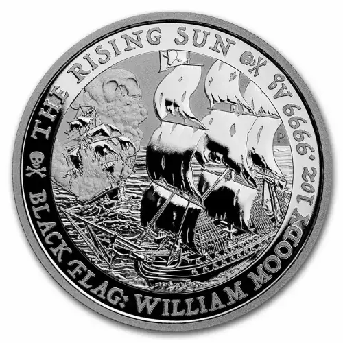 2022 1oz Tuvalu Black Flag Series "Rising Sun" Bullion Brothers LLC