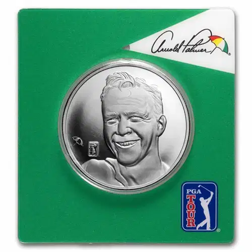 2022 2.5 oz PAMP Solomon Islands Arnold Palmer Proof .999 Silver Coin in Assay