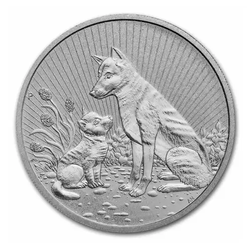 2022 2oz Australia Perth Mint Mother & Baby Dingo .9999 Silver Coin