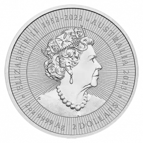 2022 2oz Australian Perth Mint Mother & Baby Kangaroo .999 Silver Coin (2)