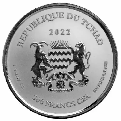 2022 Chad 1oz Scottsdale Mint .999 Silver Scorpion Coin