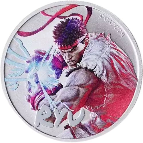 2022 Tuvalu 1 oz Silver Colorized Street Fighter : RYU - Bullion ...