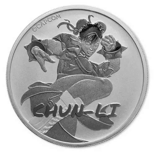 2022 Tuvalu 1oz .9999 Silver Street Fighter 