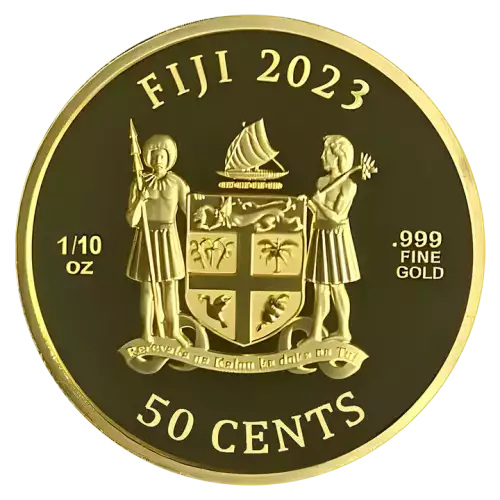 2023 1/10 oz Fiji Cats .999 Gold Proof Coin - Bullion Brothers LLC
