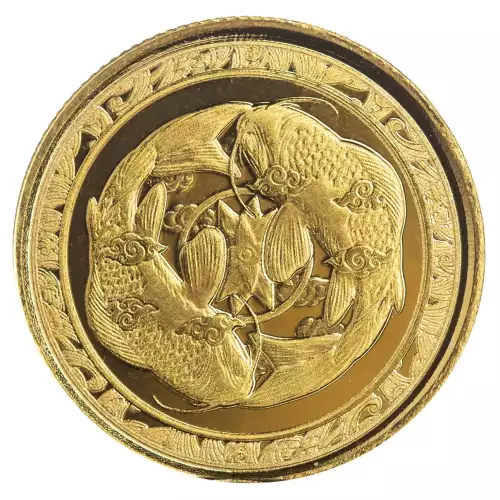 2023 1/10oz Fiji Scottsdale Mint .9999 Gold Koi Fish Coin