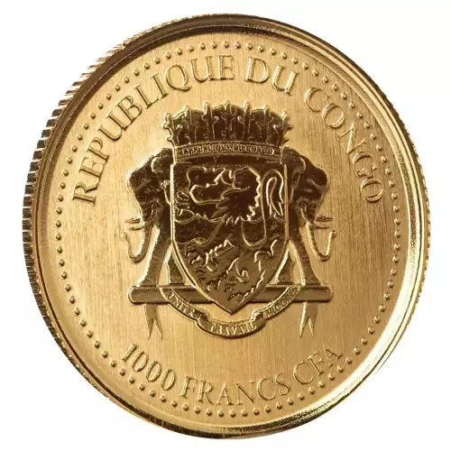 2023 1/10oz Republic de Chad Scottsdale Mint .9999 Gold Silverback Gorilla Coin (2)
