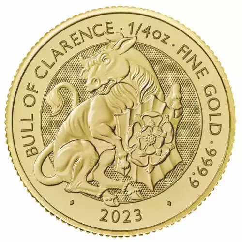 2023 1/4oz  Tudor Beasts Series - The Bull of Clarence .9999 Silver BU Coin [DUPLICATE for #546305]