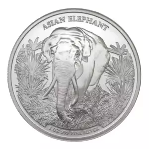 2023 1 oz Cambodia Asia Big Five -Asia Elephant 999 Silver BU Coin (2)