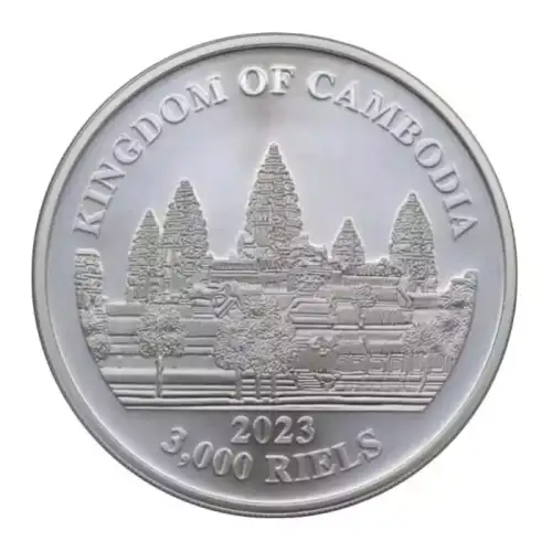 2023 1 oz Cambodia Asia Big Five -Asia Elephant 999 Silver BU Coin