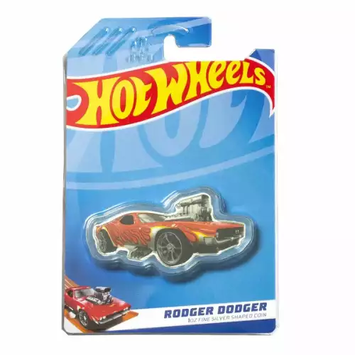 2023 1 oz Solomon Islands Hot Wheel Series - Rodger Dodger 9999 Silver Shaped Coin (3)