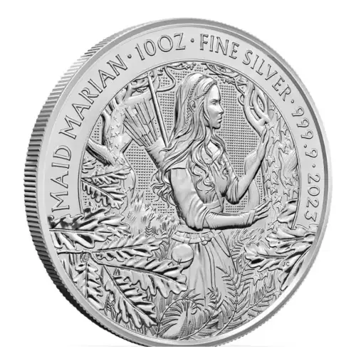 2023 10oz Great Britain Maid Marian .9999 Silver Coin