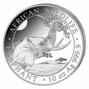 2023 10oz Somalia Elephant .9999 Silver BU Coin 