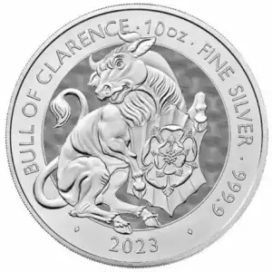 2023 10oz  Tudor Beasts Series - The Bull of Clarence .9999 Silver BU Coin [DUPLICATE for #546305] (2)
