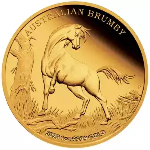 2023 1oz Australian Perth Mint Gold Proof Brumby Coin