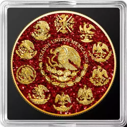 2023 1oz Mexico Libertad Precious Gemstones Ruby Edition .999 Silver Coin (2)