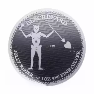 2023 1oz Niue Blackbeard - Jolly Roger .9999 Silver Coin BU
