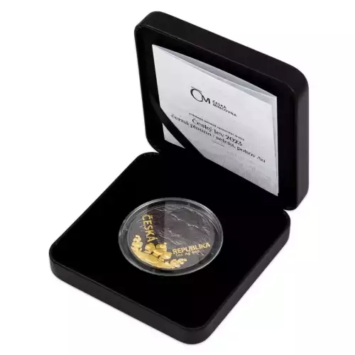 2023 1oz Niue Czech Lion Gold Gilt Black Platinum .999 Silver Coin (3)