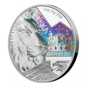 2023 1oz Niue Czech Lion Hologram Proof .999 Silver Coin