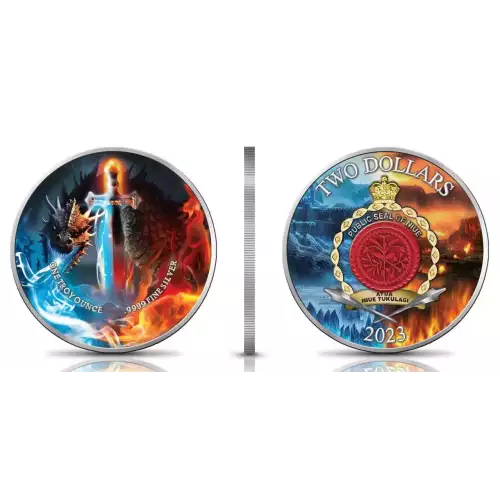 2023 1oz Niue Sword of Truth: Sword of Ice & Fire Edition .999 Silver Coin