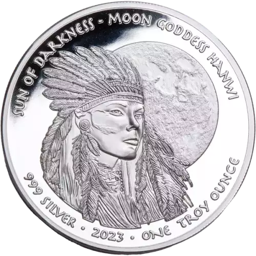 2023 1oz Oglala Lakota Sioux .999 Silver  Moon Goddess Hanwi Coin