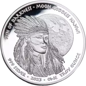 2023 1oz Oglala Lakota Sioux .999 Silver  Moon Goddess Hanwi Coin