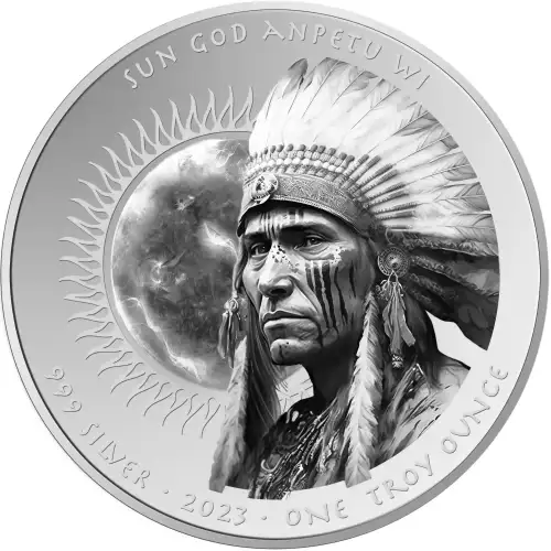2023 1oz Oglala Lakota Sioux .999 Silver Sun God Anpetu Coin (2)