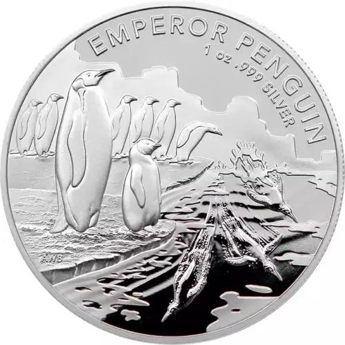 2023 1oz Royal Australian Mint Antarctic Territory - Emperor Penguin .999 Silver BU Coin