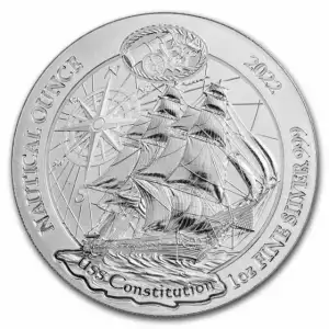 2023 1oz Rwanda .999 Silver USS Constitution BU Coin (2)