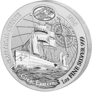 2023 1oz Rwanda Nautical Ounce - Great Eastern .999 Silver BU Coin (3)