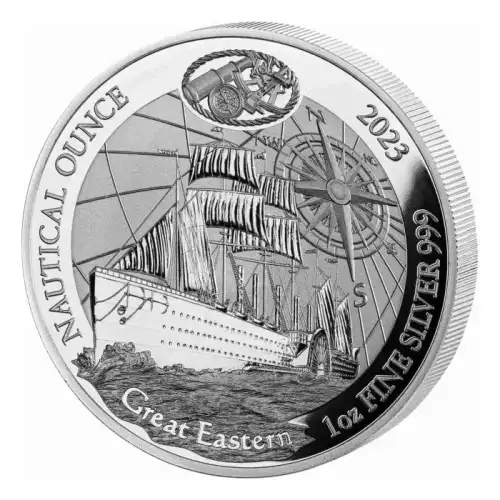 2023 1oz Rwanda Nautical Ounce - Great Eastern .999 Silver Proof Coin 