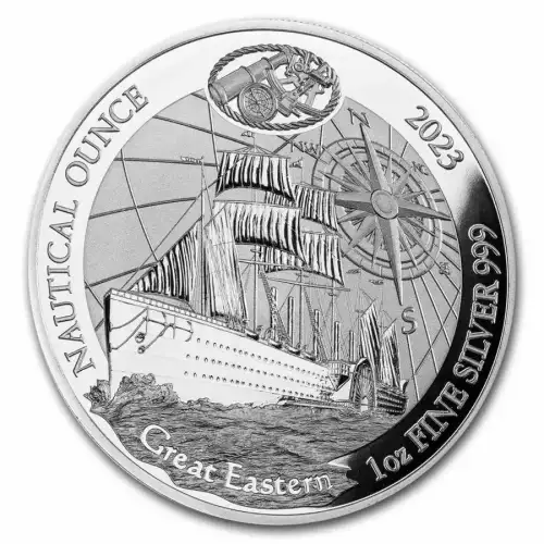 2023 1oz Rwanda Nautical Ounce - Great Eastern .999 Silver Proof Coin  (3)