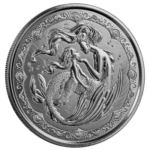 2023 1oz Samoa Scottsdale Mint Mermaid Mother & Daughter .999 Silver Coin