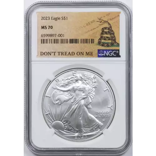 2023 1oz Silver Eagle  -NGC  MS 70 Don't Tread on Me Label