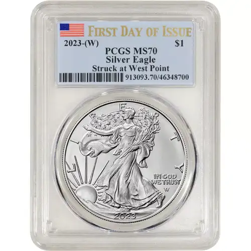 2023 1oz Silver Eagle  - PCGS MS 70 First Strike West Point